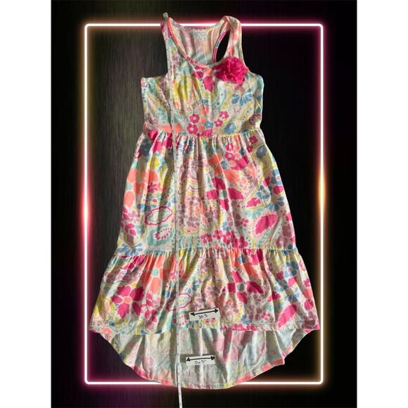 Children's Place Girls Floral Dress, Long Sleeveless, Flowy 7/8 - Picture 1 of 3